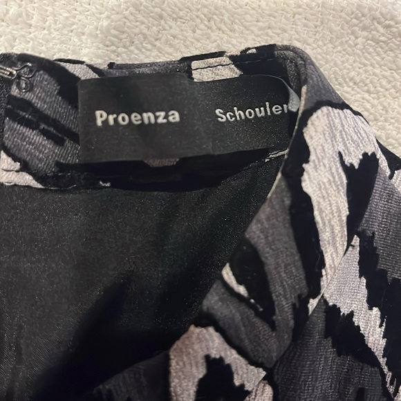 Proenza Y2K sleeveless crushed velvet in black pattern top - Picture 3 of 5